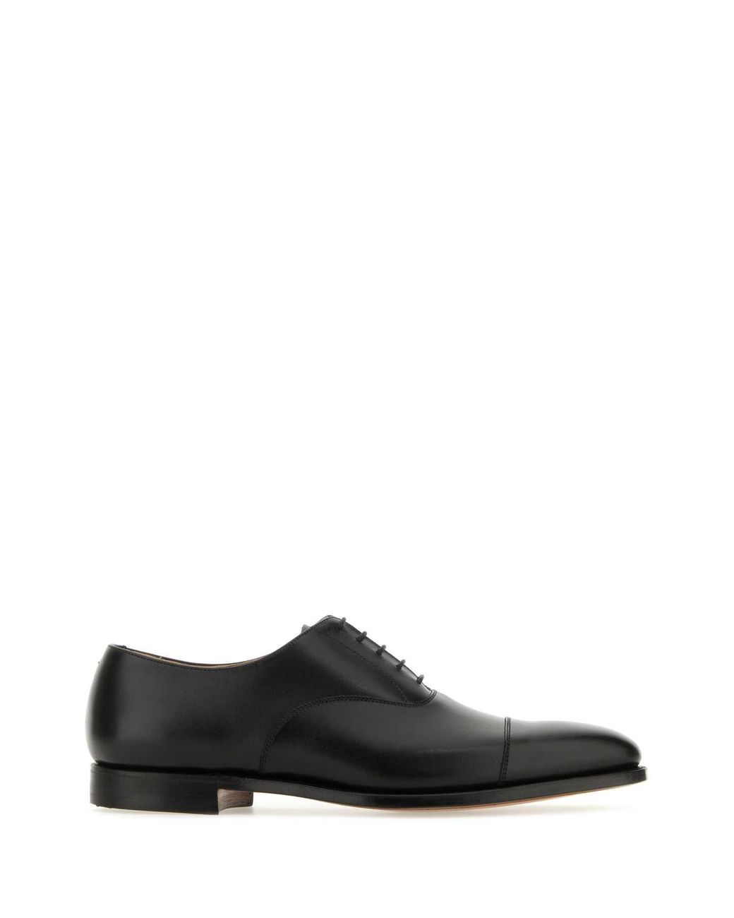 Crockett & Jones Black Leather Hallam Laceup Shoes for Men Lyst