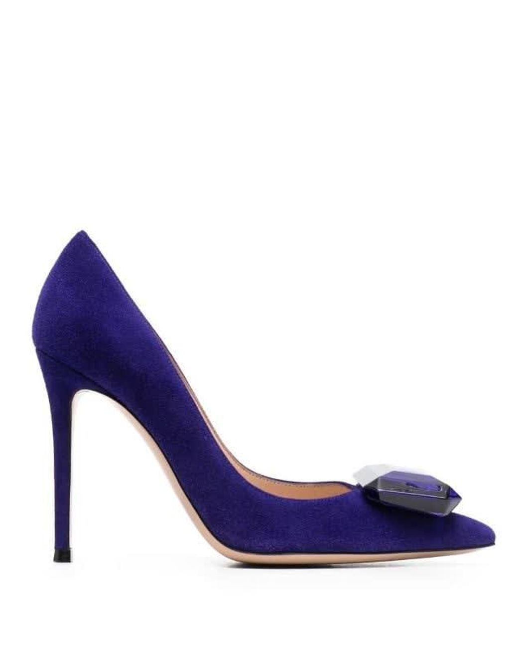 Gianvito Rossi Suede 105mm Pumps in Blue | Lyst