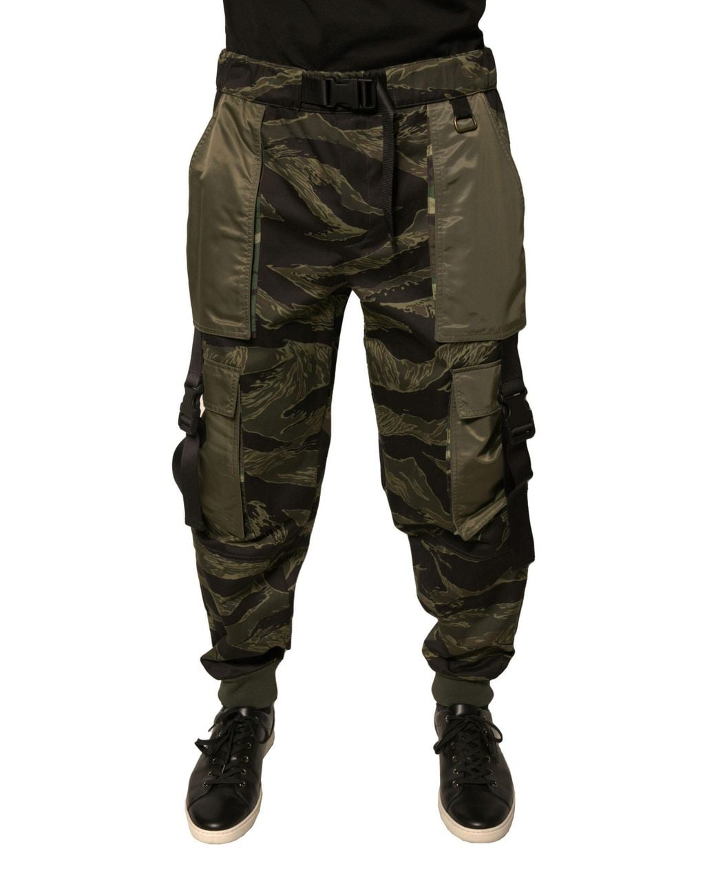 Dolce & Gabbana Black Cotton Jogger Cargo Pants for men