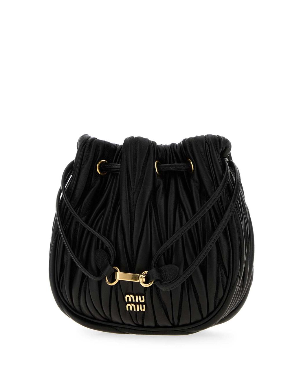Miu Miu Black Nappa Leather Pouch