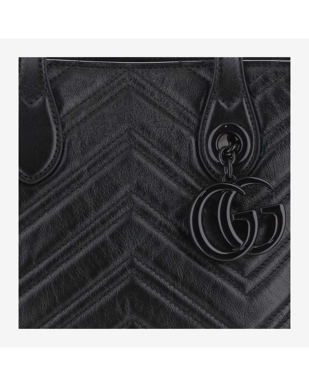 Gucci Black Nappa Leather Handbag Hand Bags