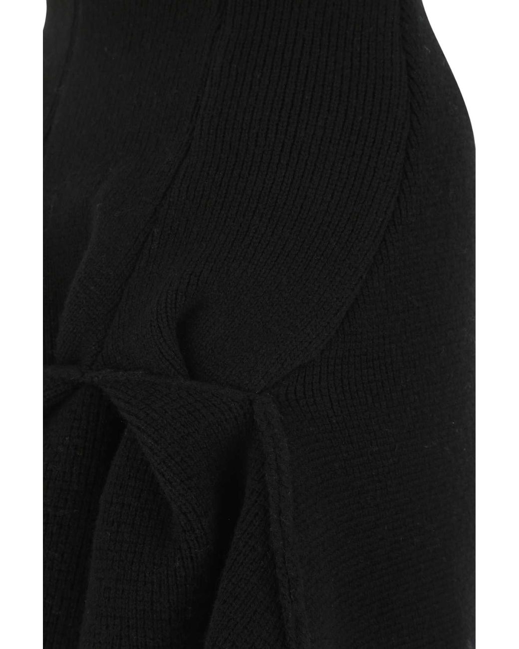 Bottega Veneta Black Bottega Veneta Wool-Blend A-Line Skirt