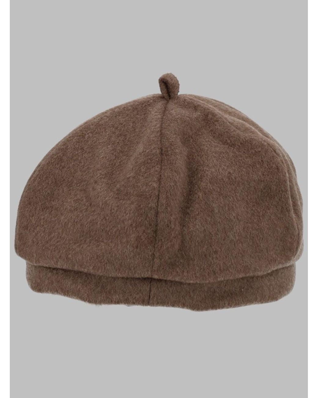 Jacquemus Brown Wool Beret Cavallo Virgin Hat