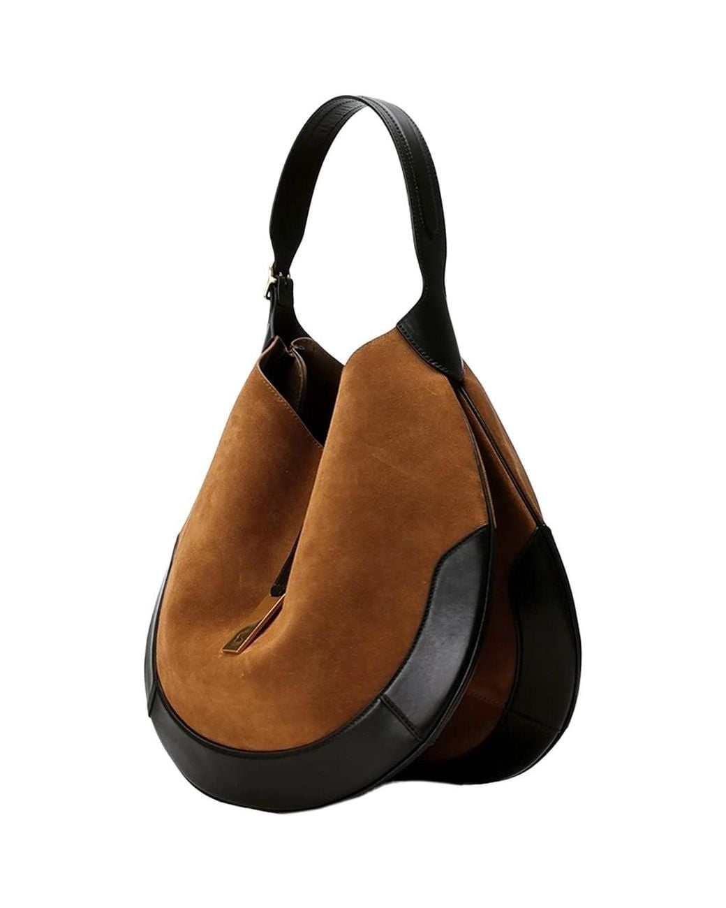 Ralph Lauren Brown Polo Id Suede Bag Camal