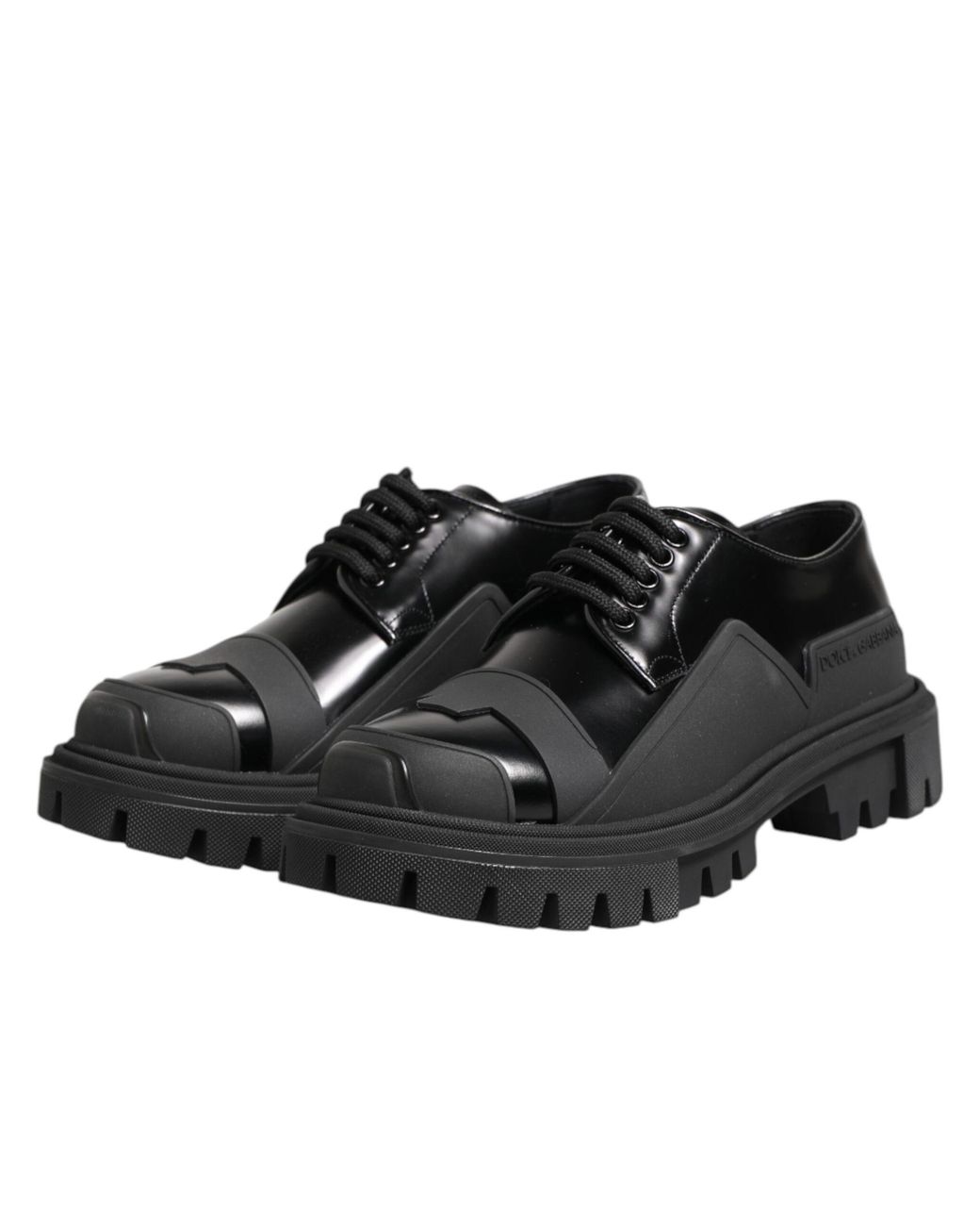 Dolce & Gabbana Black Calfskin Oxfords And Derbies for men