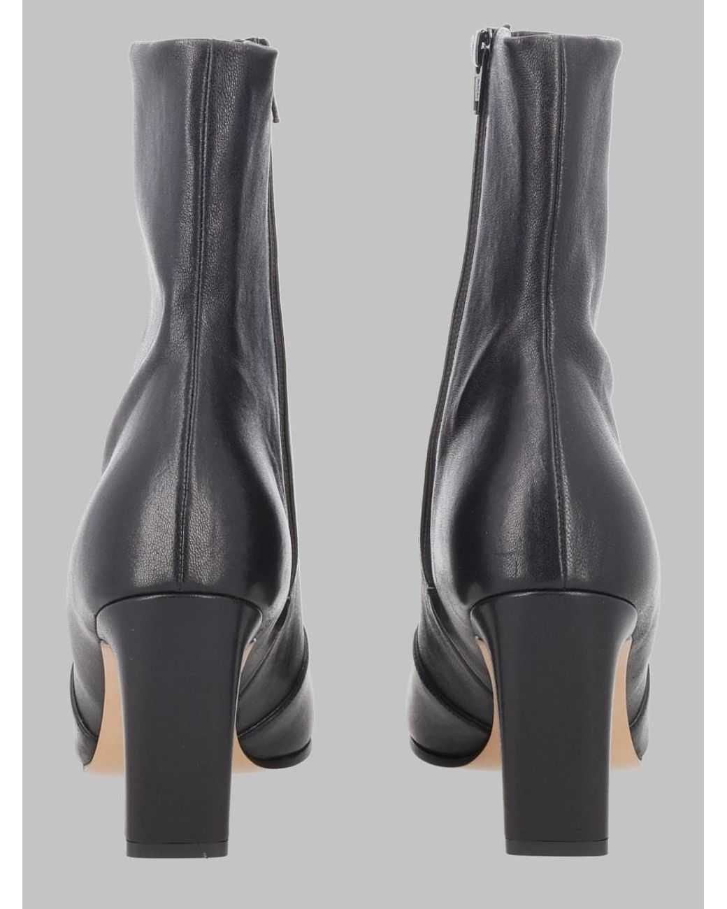 Khaite Gray Boots Nevada Leather