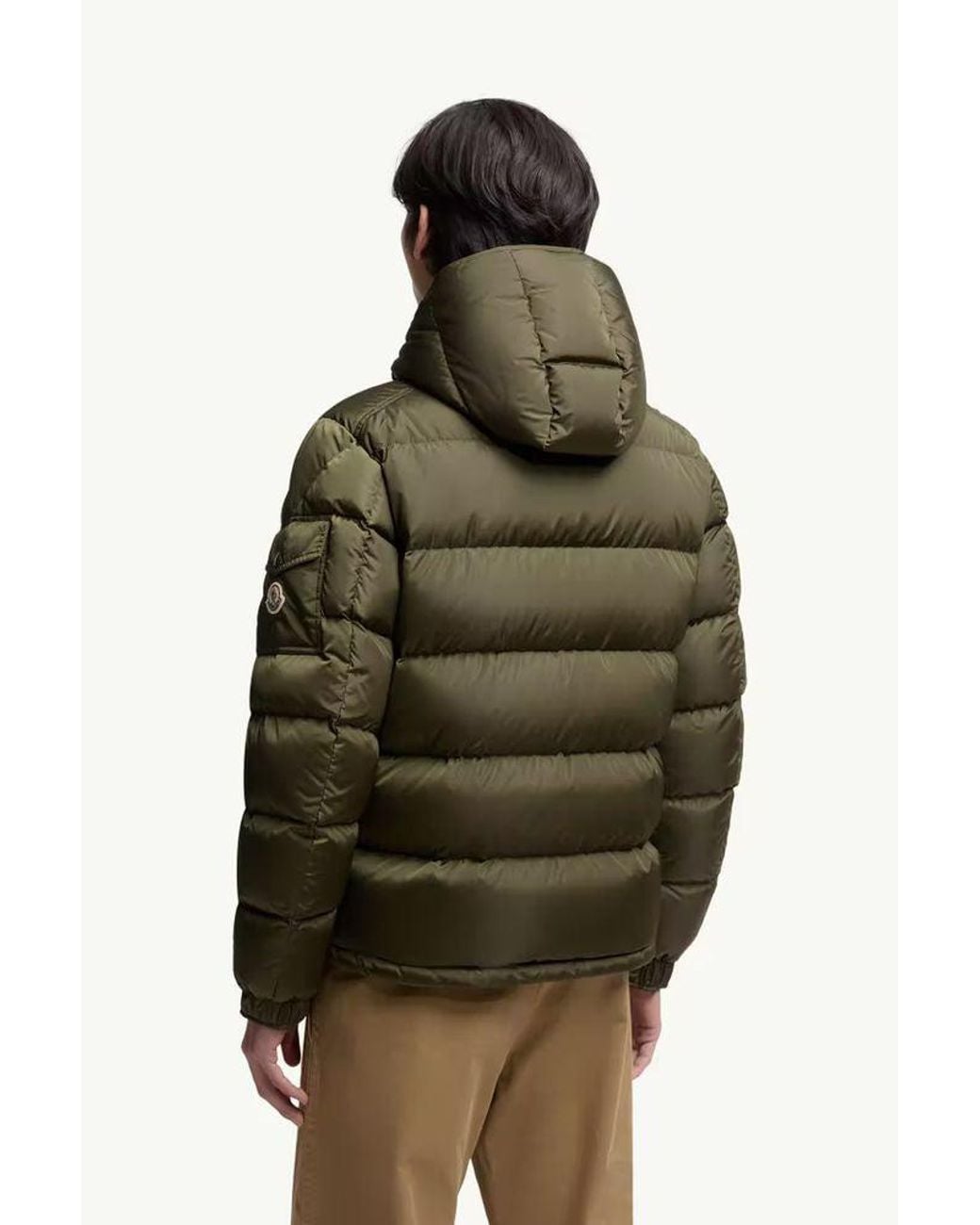 Moncler Green Moncler Quilted Down Down Jacket — Khaki for men
