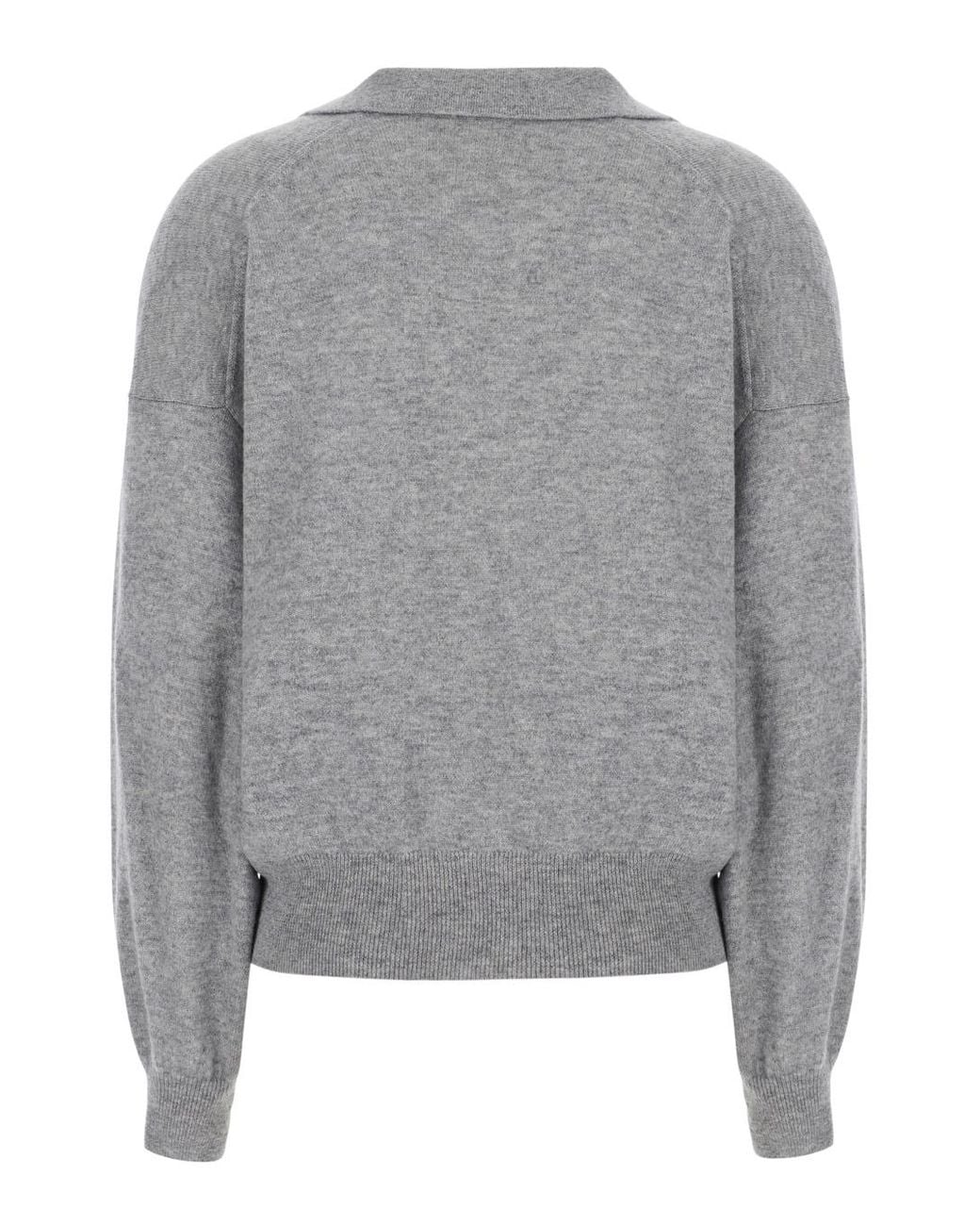 Lisa Yang Gray Sweater Katriel Knitted Cashmere Tops