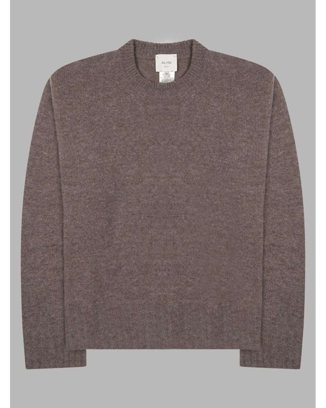 Alysi Brown Merino Wool And Cashmere Jumper Sweater