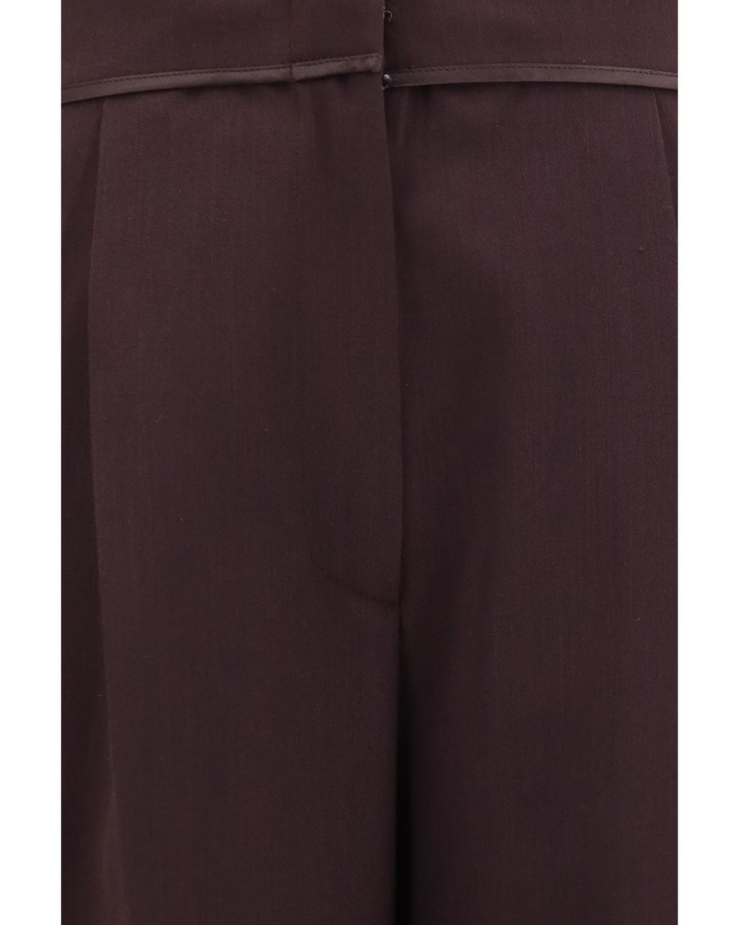 Forte_forte Purple High Waisted Grain De Poudre Pants Trousers