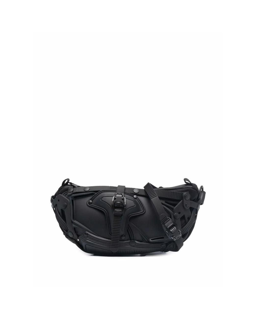 Innerraum Black Zipped Belt Bag for men