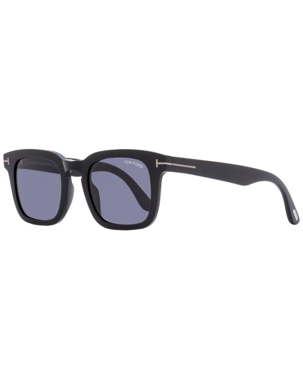 Tom Ford Black Square Sunglasses Tf751N Dax 01A 50Mm Ft0751 Plastic (Acetate) for men