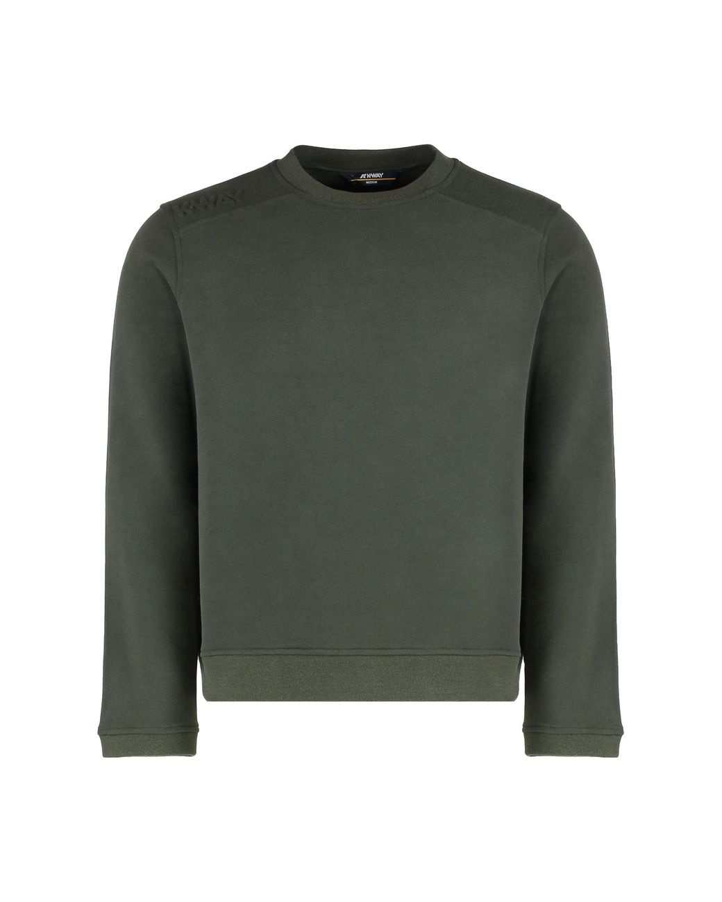 K-Way Green Cotton And Cashmere Crewneck Sweater Sweatshirts for men