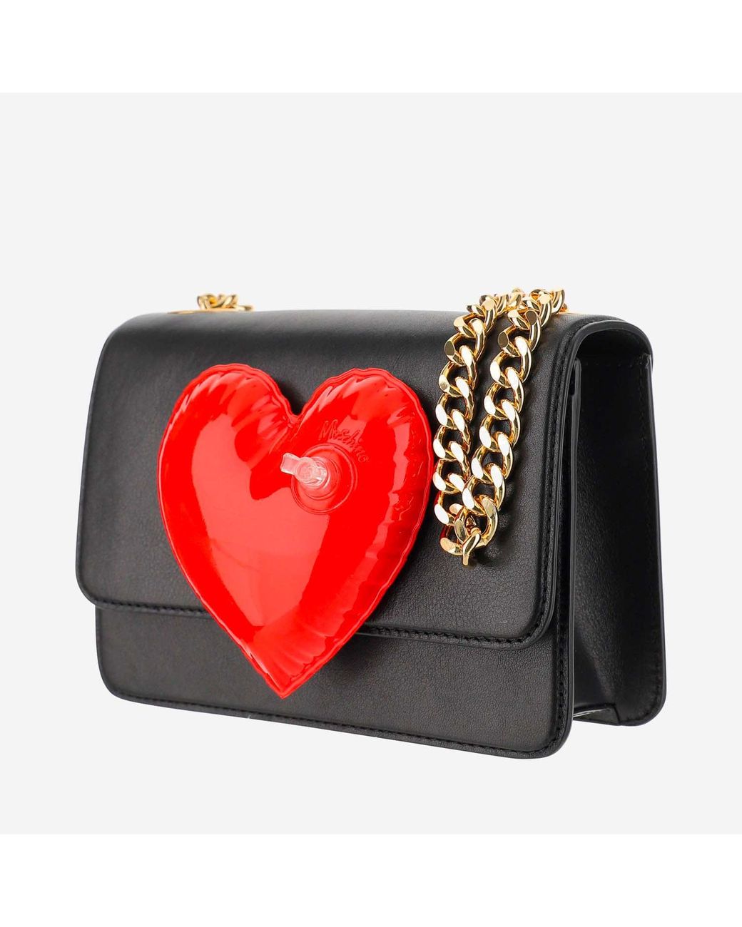 Moschino Inflatable Heart Calfskin Shoulder Bag in Red Lyst UK