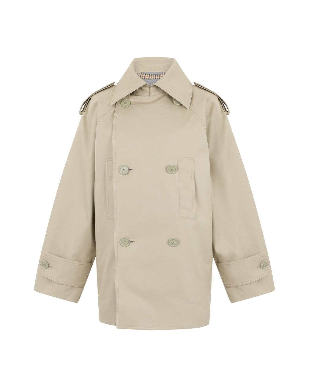 Balenciaga Natural Trench Coat Cotton & Raincoats