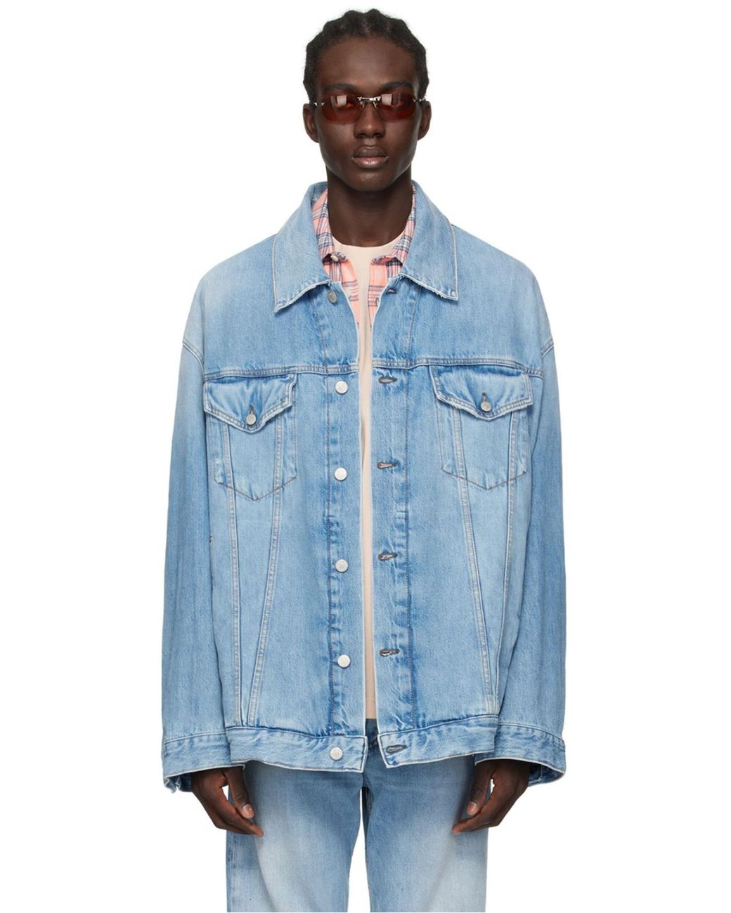 Acne Blue Oversize Denim Jacket for men
