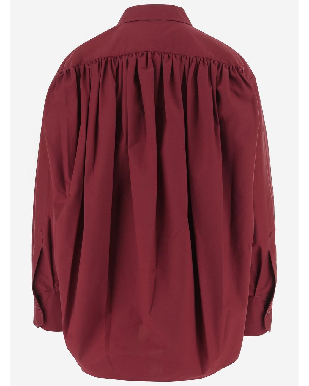 Sa Su Phi Red Shirt With Ruffled Back Cotton