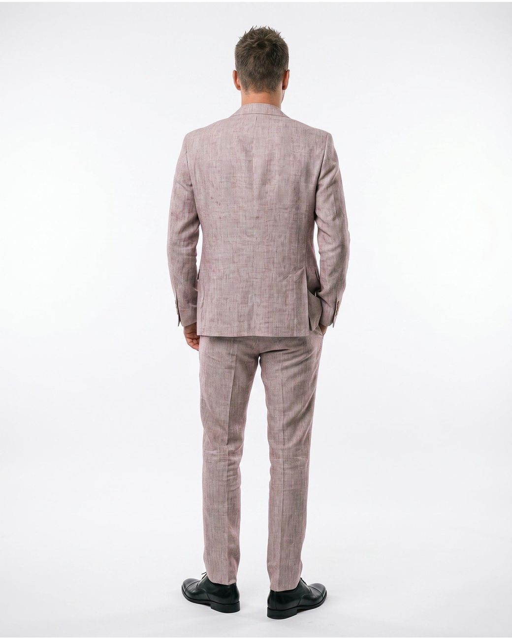 Brunello Cucinelli Brown Light Linen Checked Suit for men