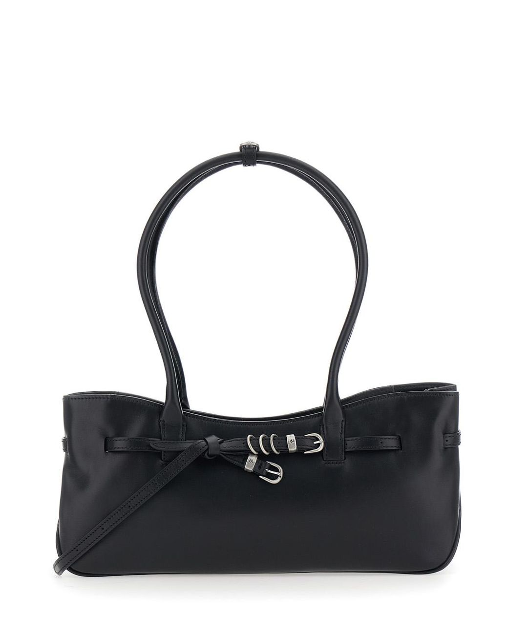MARGE SHERWOOD Black Shoulder Bag Grandma Used Leather Cow