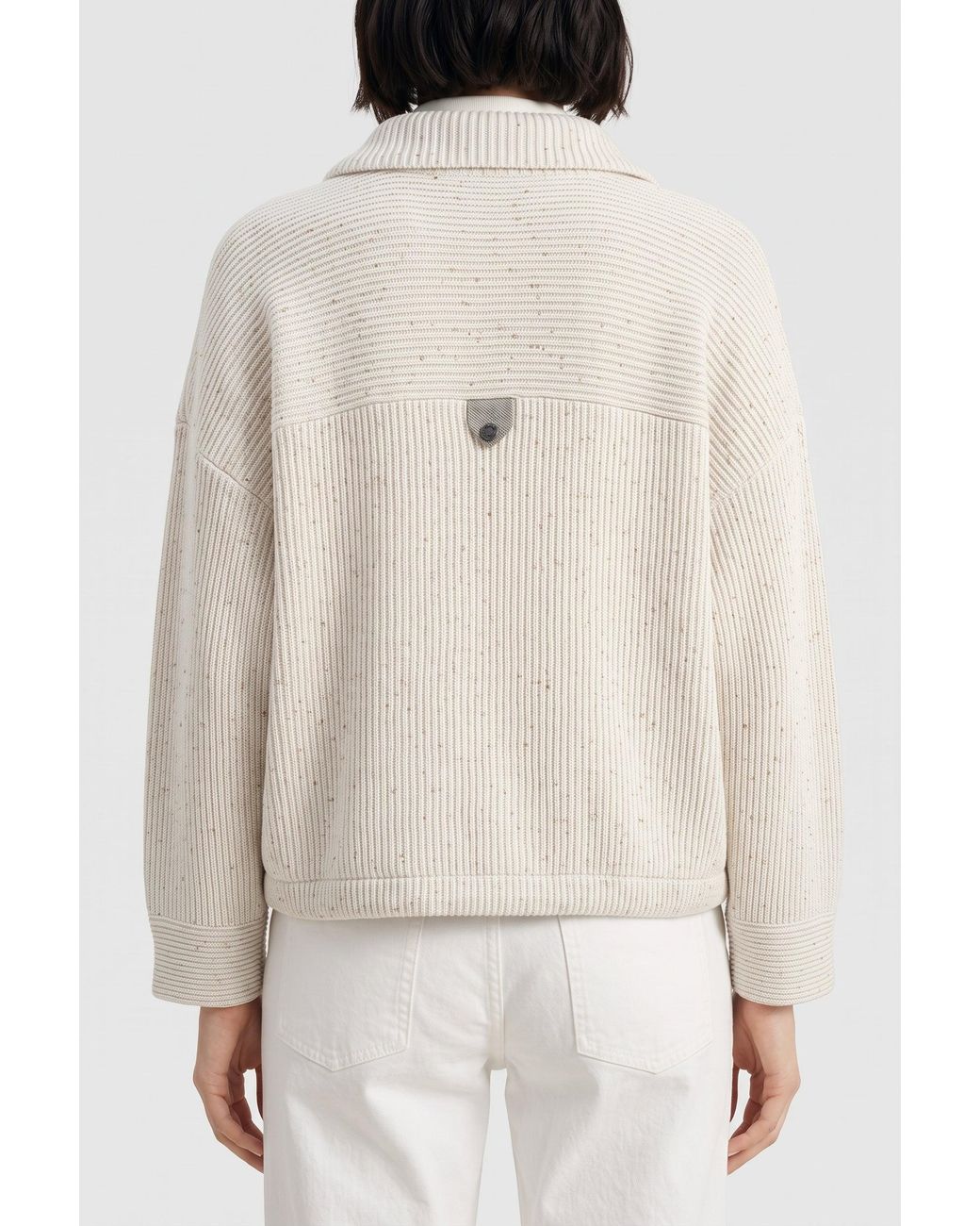 Brunello Cucinelli Natural Off Relaxed Cotton Jacket