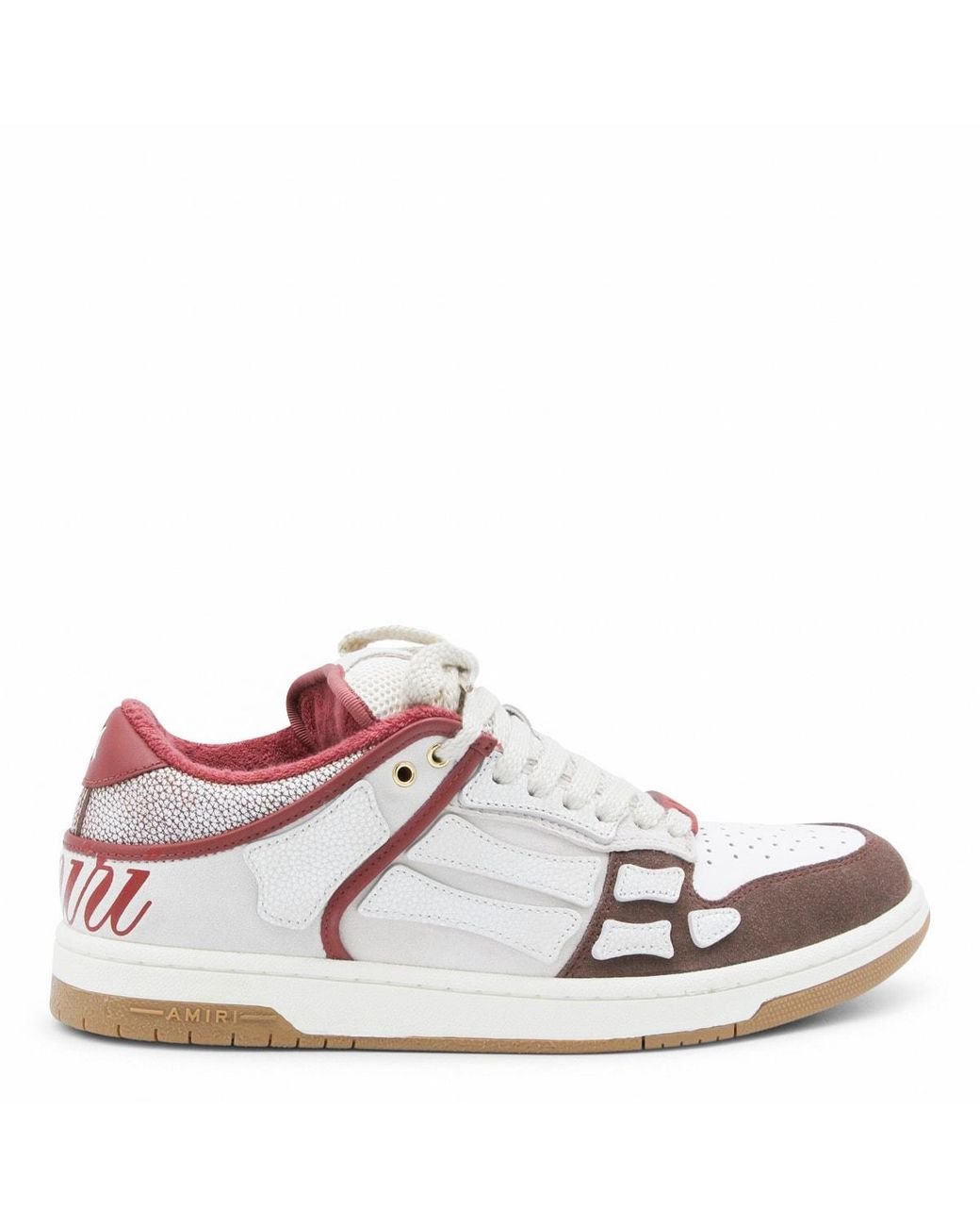 Amiri White Leather Skel Top Low Sneakers for men
