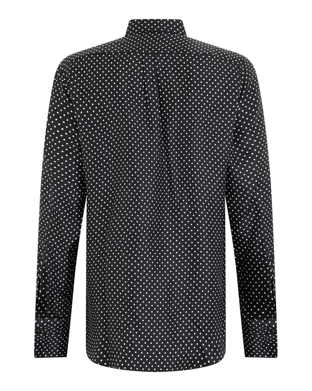 Dolce & Gabbana Black Shirt Silk Twill, Polka Dot for men