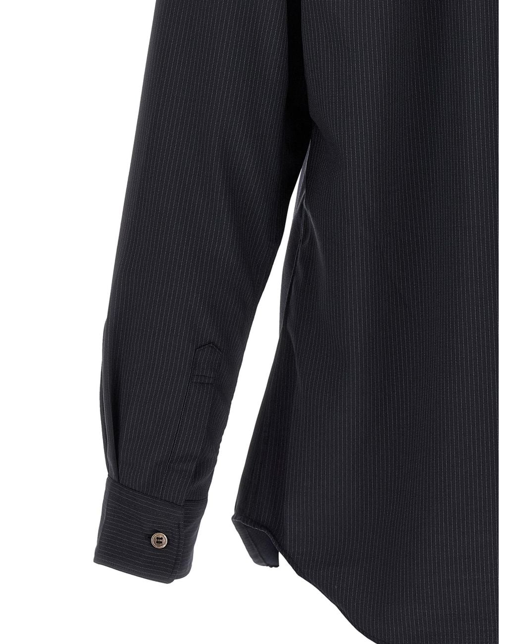 Comme des Garçons Blue Comme Des Garçons Pinstripe Wool Blend Shirt for men