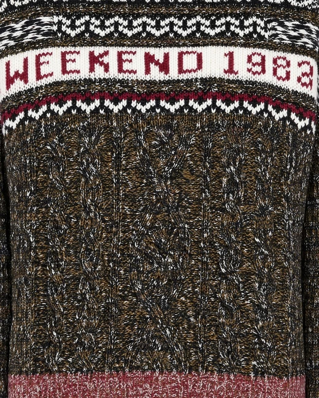 Weekend by Maxmara Black Jacquard Crew-Neck Jumper Top