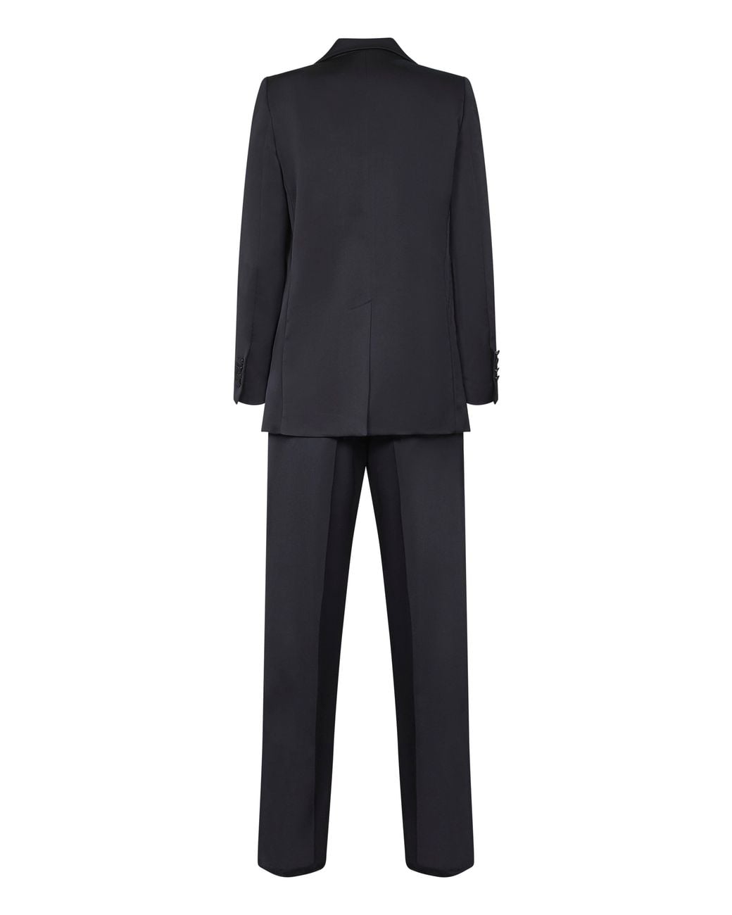 Blanca Vita Black Midnight Satin Suit Polyester Trouser Suits