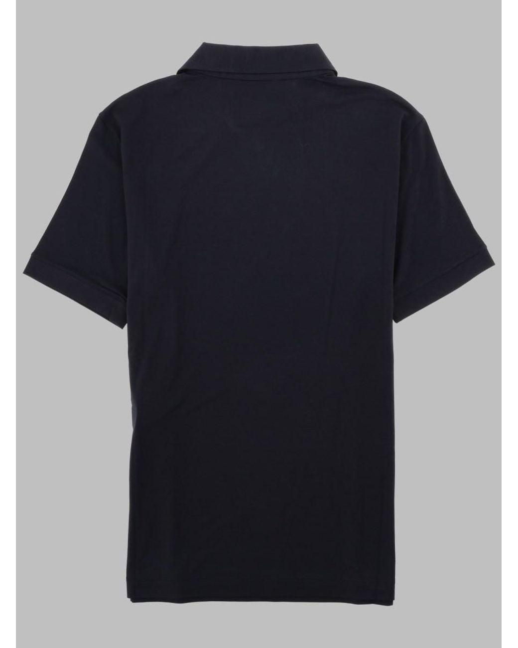 Giorgio Armani Blue Giorgio Armani Stretch Viscose Polo Shirt for men