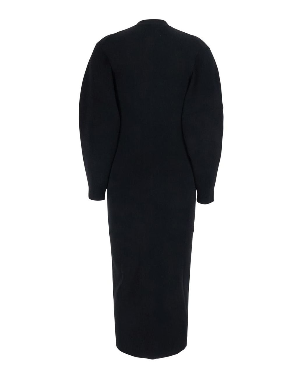 Loulou de Saison Black Bodycon Elena High-Neck Dress Viscose