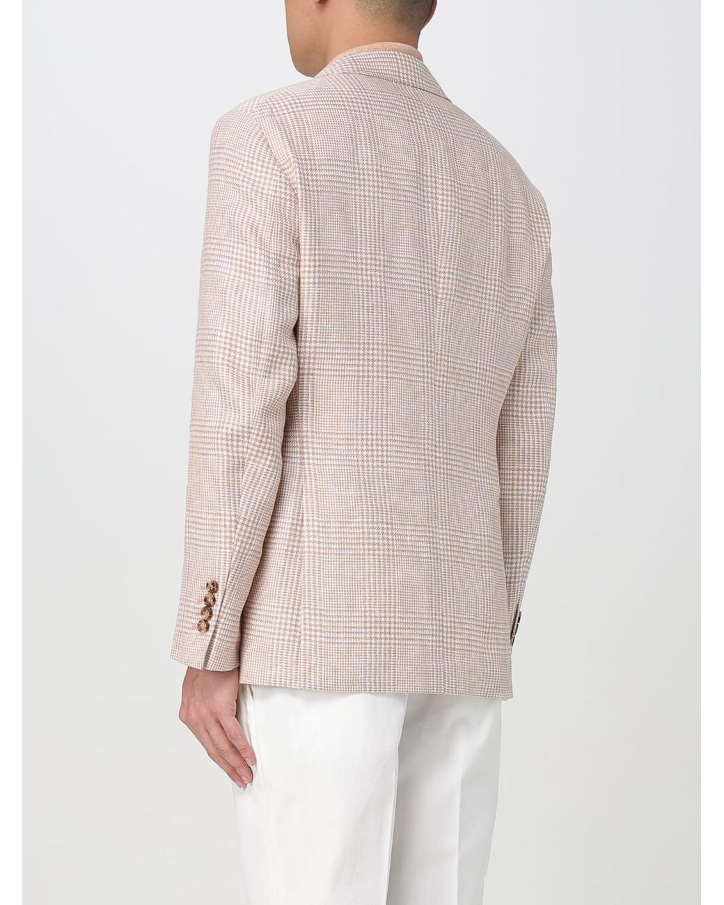Brunello Cucinelli Natural Light Wool Linen Blazer for men