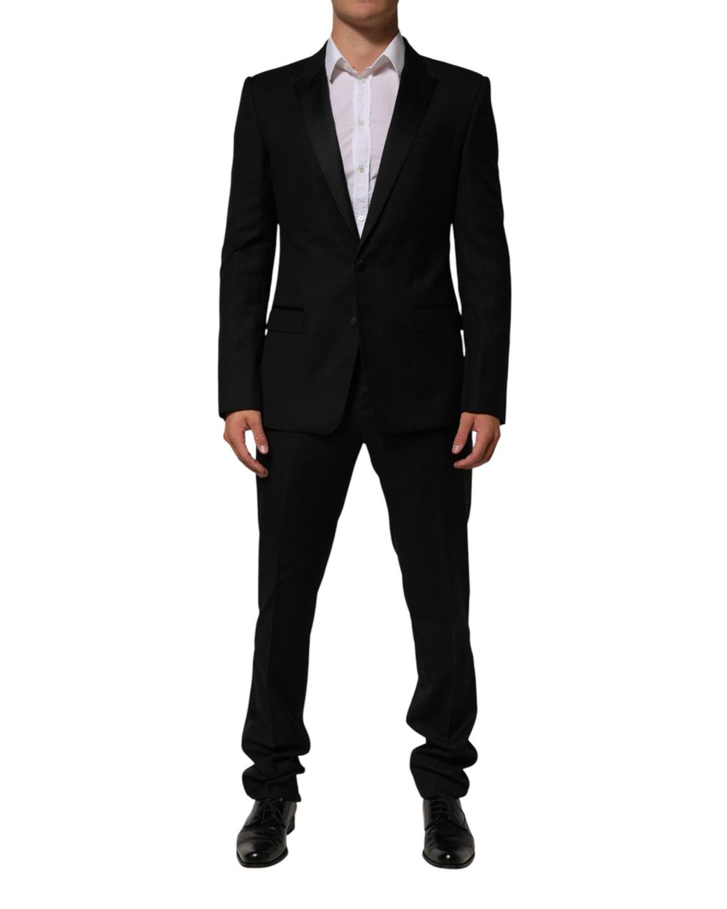 Dolce & Gabbana Black 2 Buttons Jacket Formal Piece Suit Wool for men