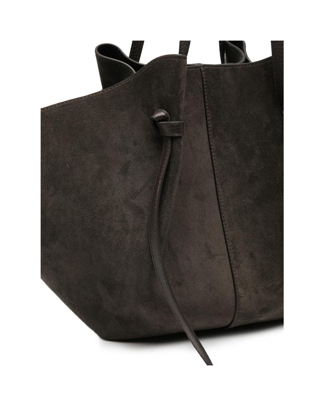 Yuzefi Black Mochi Suede Tote Bag