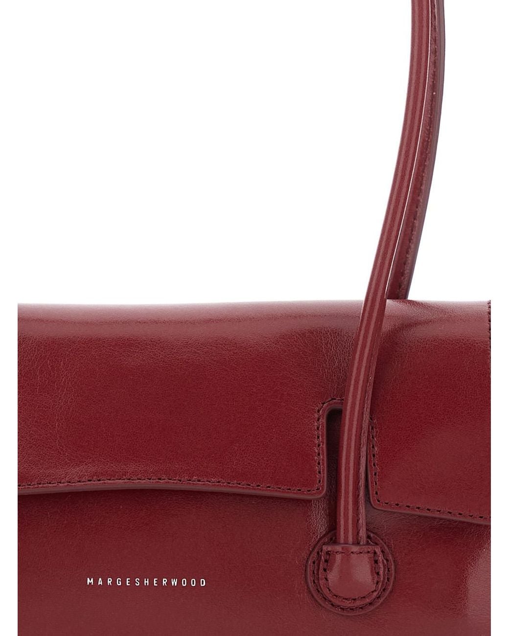 MARGE SHERWOOD Red Shoulder Bag Smooth Leather