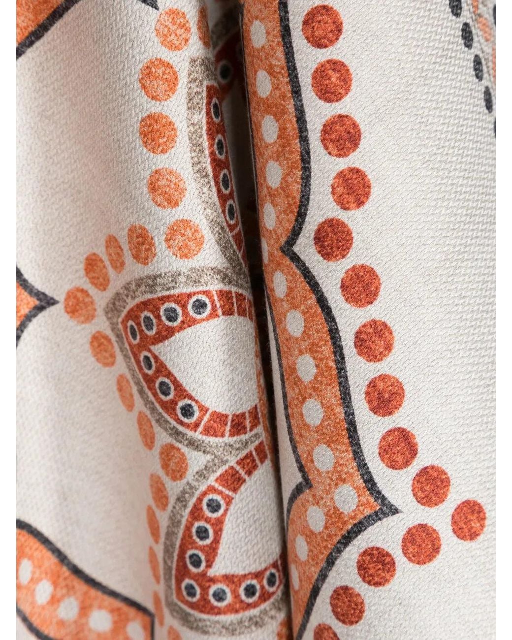 Brunello Cucinelli Pink Mandala Pattern Silk Pocket Square Accessory for men