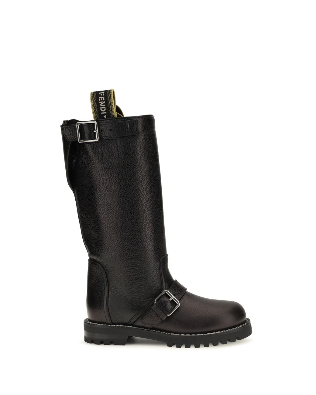 Fendi Black Biker Boots Calfskin