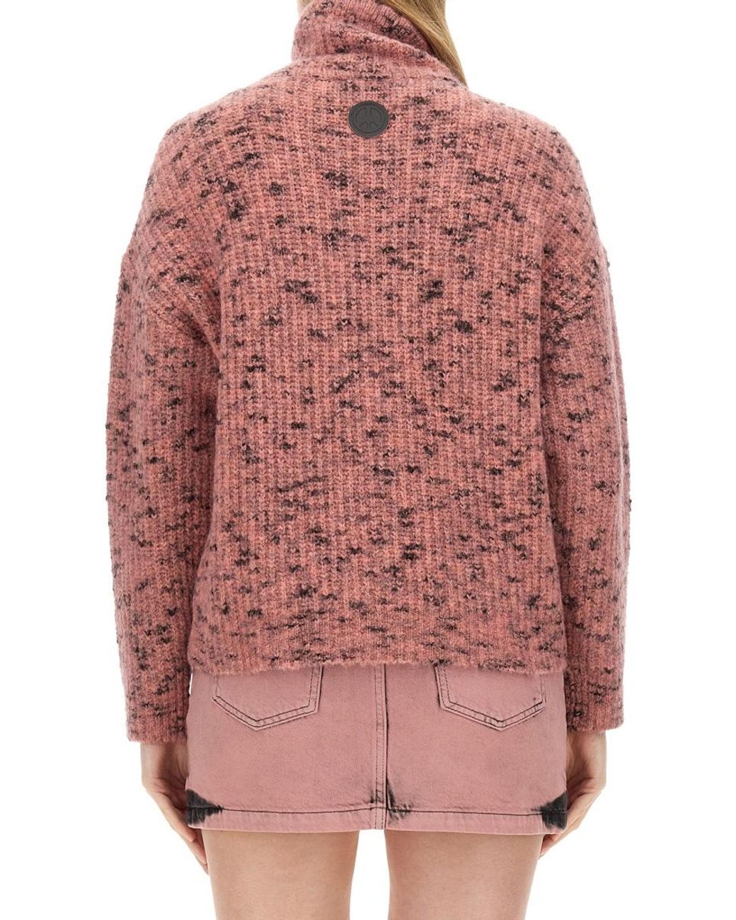 Moschino Pink Moschino Turtleneck Knit Sweater