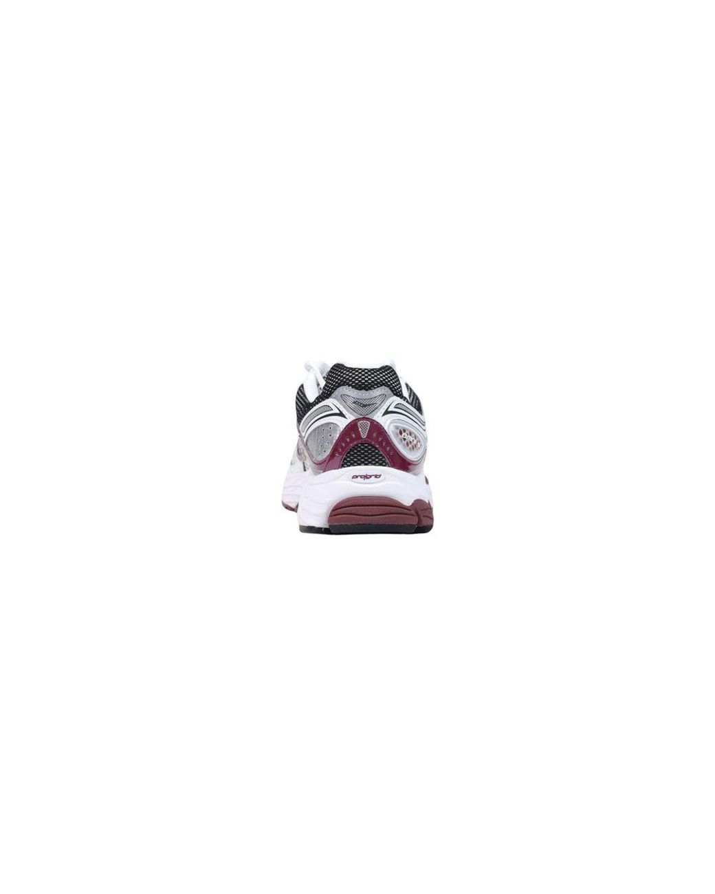 Saucony White Bordeaux Synthetic Athletic Sneakers for men