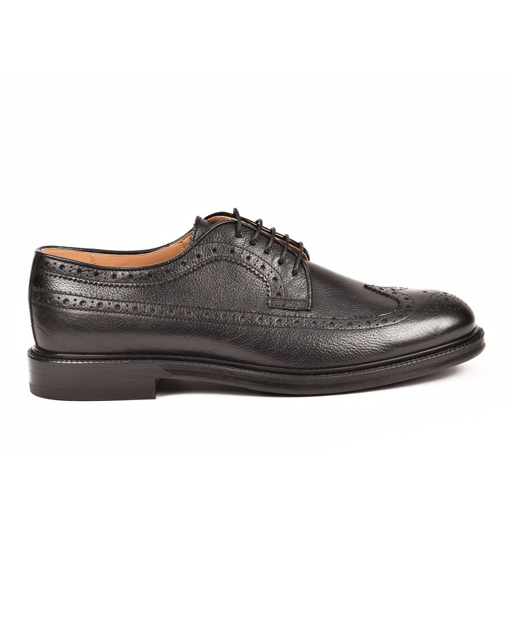 Brunello Cucinelli Gray Leather Brogue Shoes for men