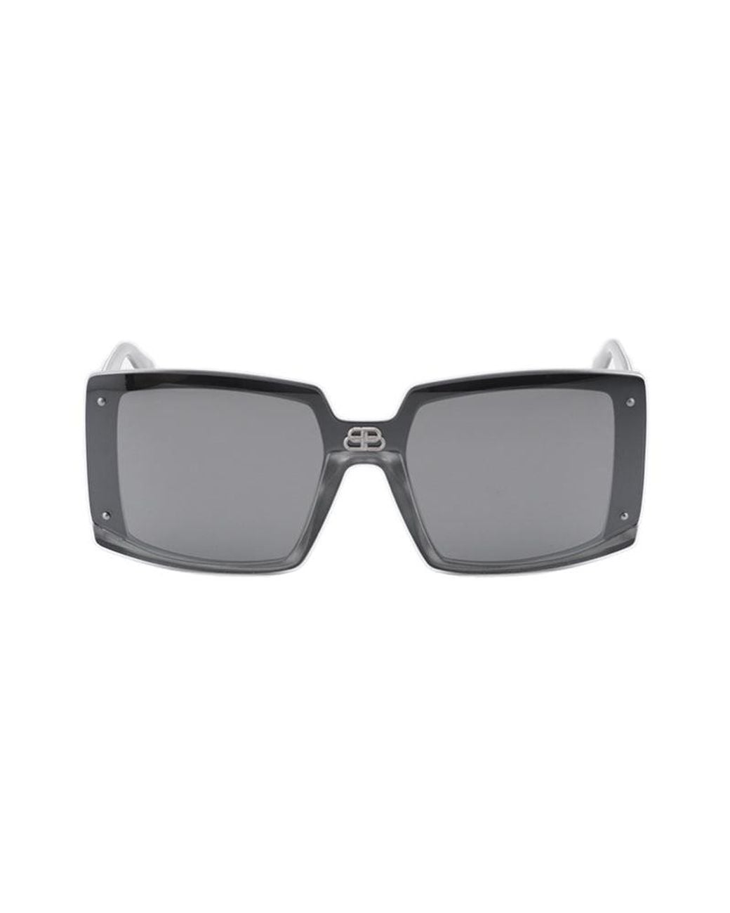 Balenciaga Gray Sunglasses Square Full Rim, Frame And Mirror Lens Bb0081S002