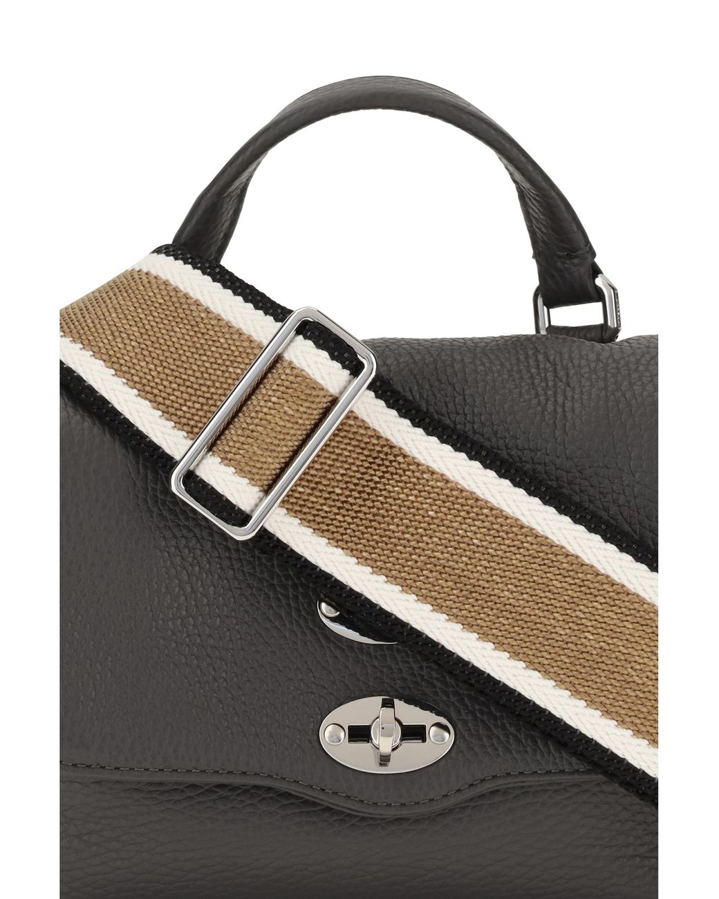 Zanellato Black Handbag Baby Postina Daily Calf Leather Handbags