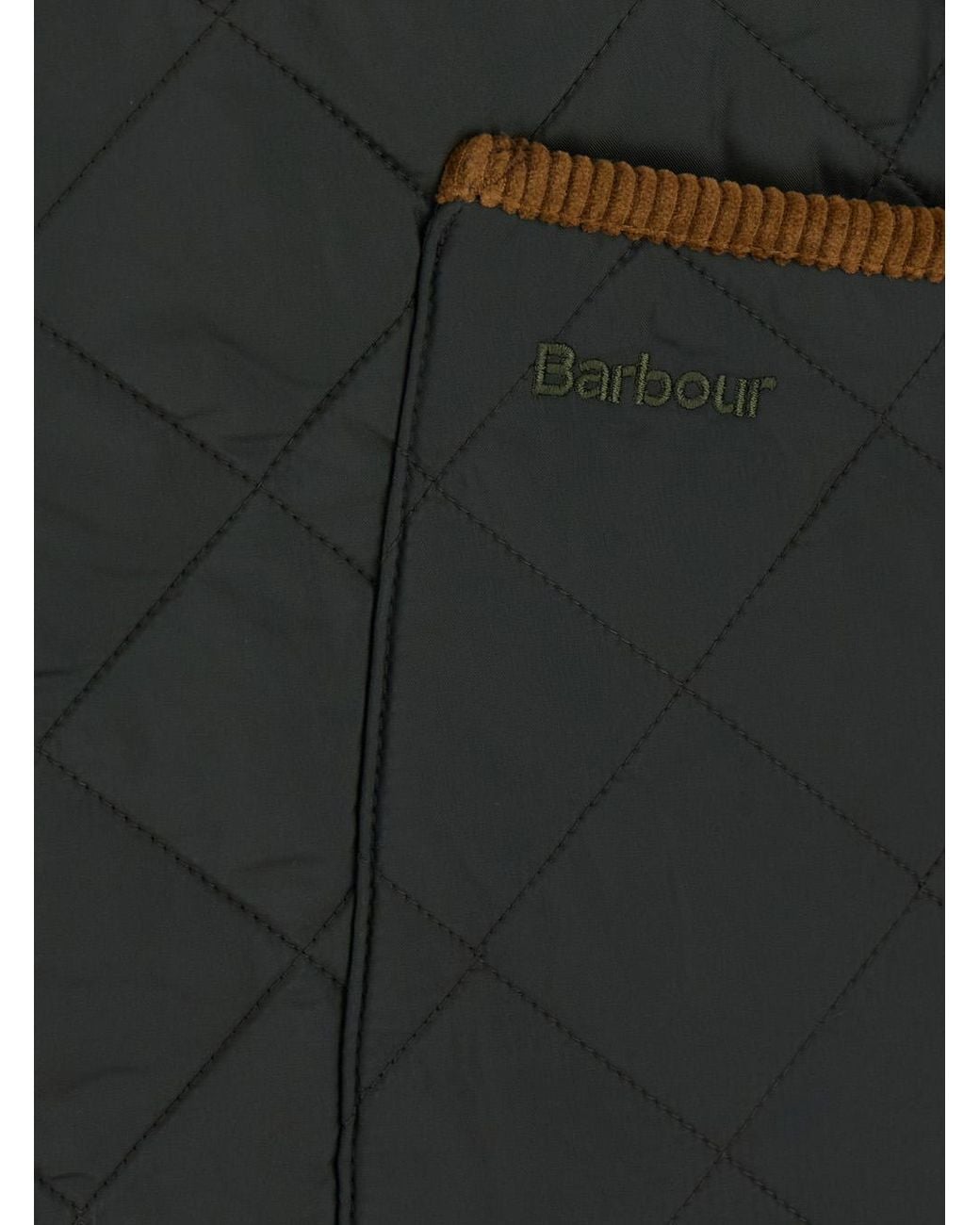 Barbour Black Quilted Jacket Powell Tech Fabric Coat for men