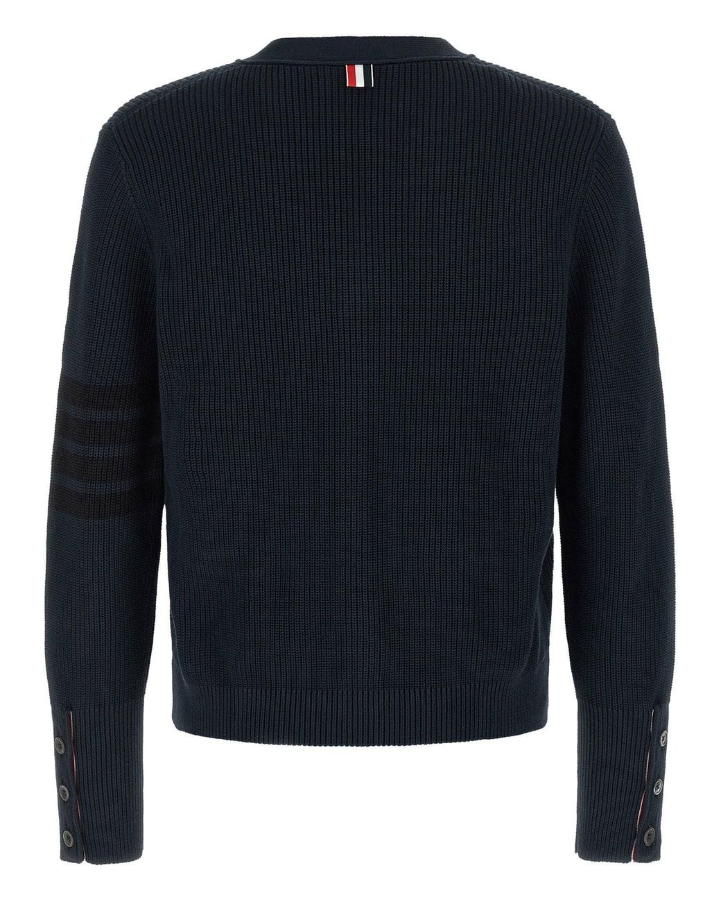 Thom Browne Blue Garment-Dyed Knit Cardigan