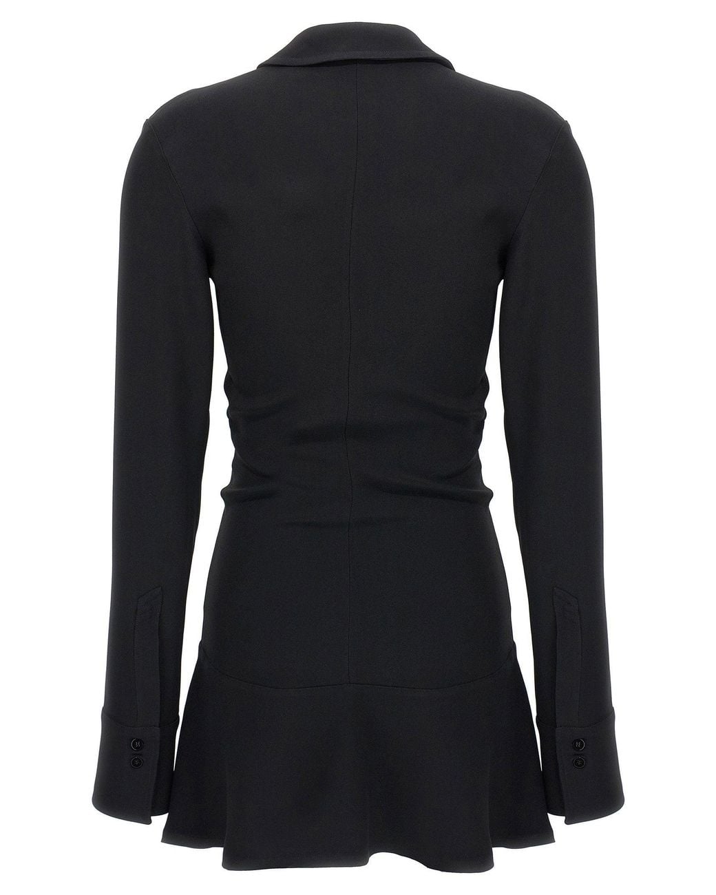 The Attico Black Polo Collar Mini Dress