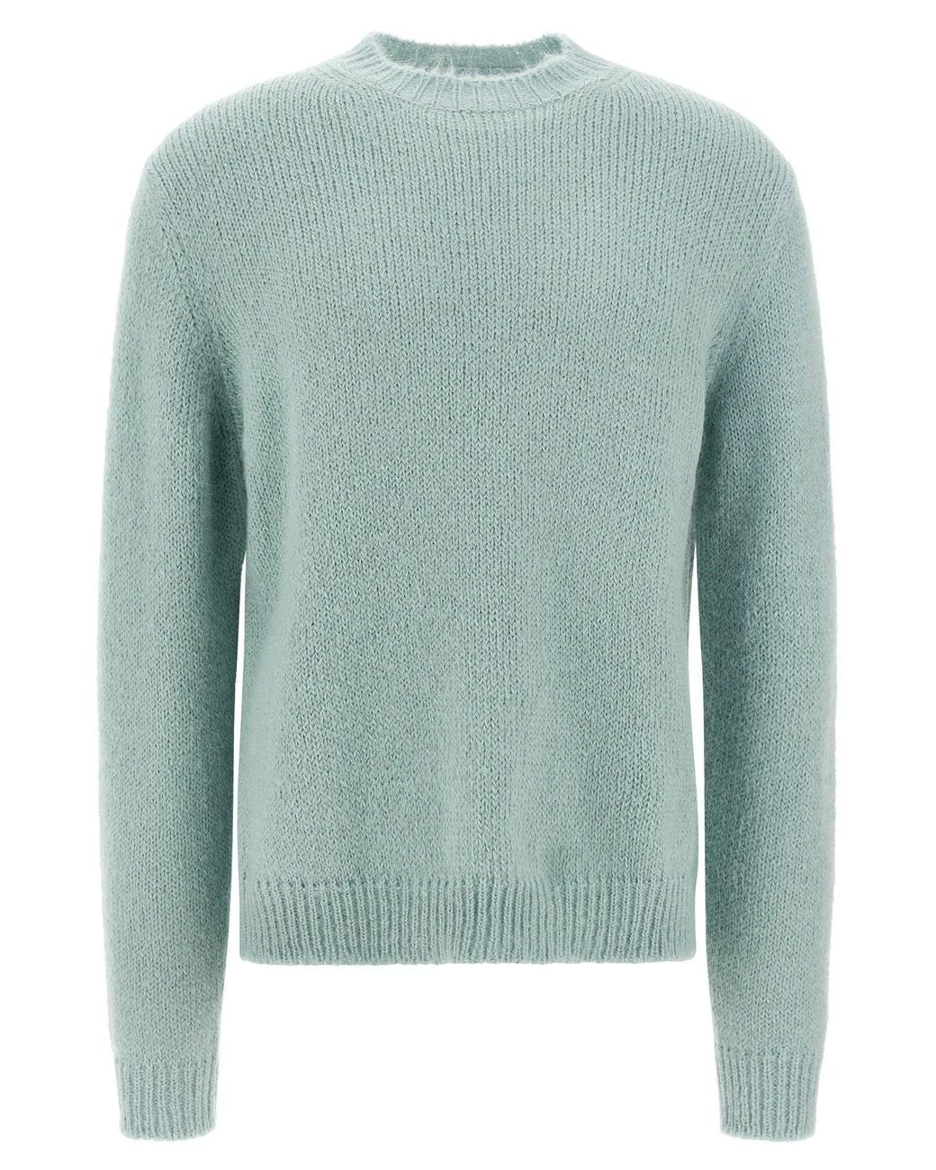 Jil Sander Green Alpaca Wool Blend Sweater