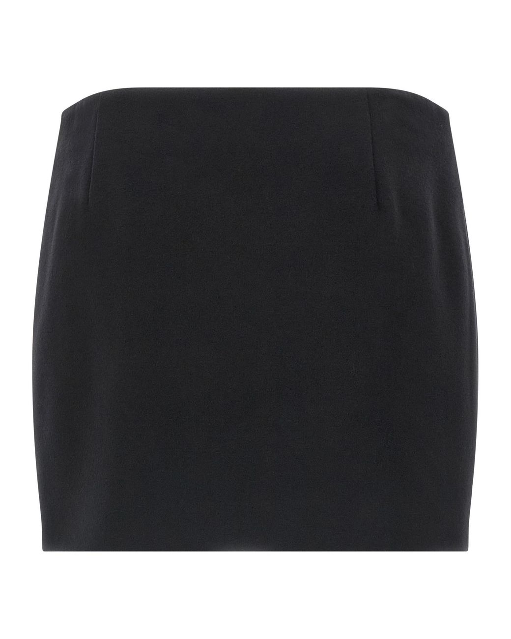 Ferragamo Black Virgin Wool Long Skirt