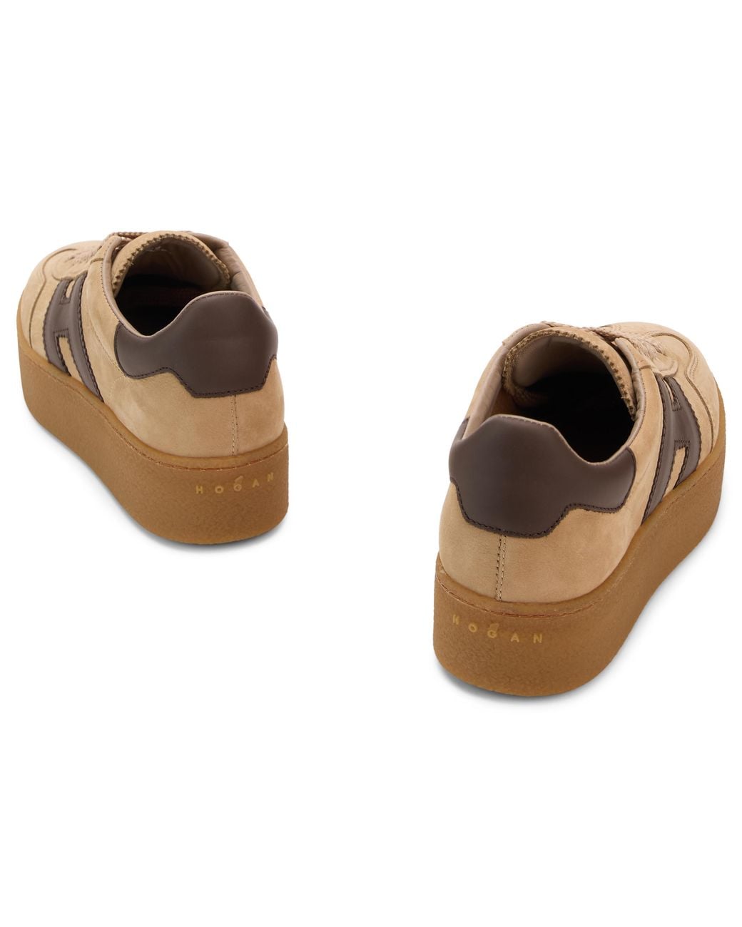 Hogan Brown Sneakers Cool Leather Calfskin