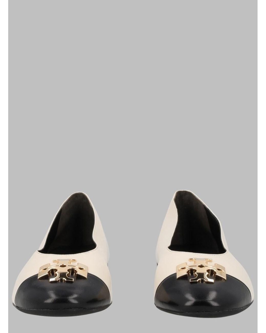 Tory Burch Black Charlie Ballerina Flats Caprine Leather