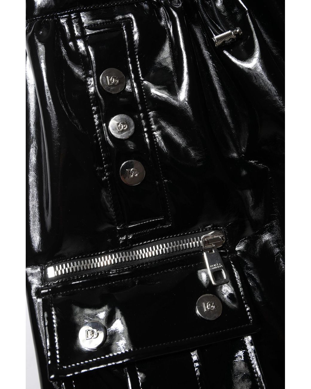 Dolce & Gabbana Black Cargo Pants Buckle Detail
